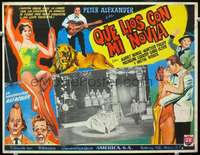 c383 DAS HAUT HIN Mexican movie lobby card '57 German circus musical!