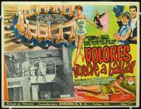 c389 DIE BEINE VON DOLORES Mexican movie lobby card '57 musical!