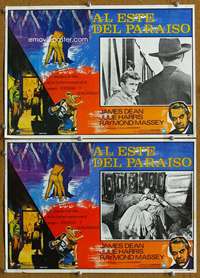 c300 EAST OF EDEN 2 Mexican movie lobby cards R70s James Dean, Steinbeck