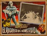 c408 EL REGRESO DEL MONSTRUO Mexican movie lobby card '59 horror!