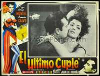 c411 EL ULTIMO CUPLE Mexican movie lobby card '58 sexy Sara Montiel!