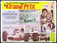 c457 GRAND PRIX Mexican movie lobby card '67 James Garner, car racing!