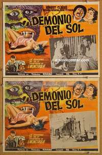 c307 HIDEOUS SUN DEMON 2 Mexican movie lobby card '59 wacky horror!