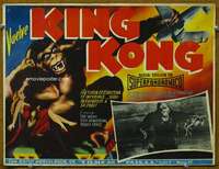 c492 KING KONG Mexican movie lobby card R50s he's holding Fay Wray!