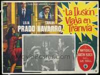 c493 LA ILUSION VIAJA EN TRANVIA Mexican movie lobby card '54 Bunuel