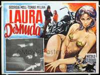 c503 LAURA NUDA Mexican movie lobby card '61 sexiest Gerogia Moll!