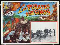c511 LOS PIRATAS ASESINOS Mexican movie lobby card '70s help identify!
