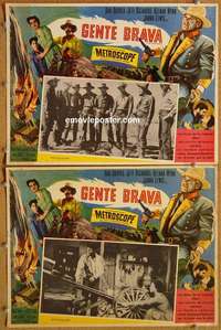 c318 MARAUDERS 2 Mexican movie lobby cards '55 cowboy Dan Duryea!