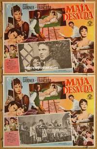 c320 NAKED MAJA 2 Mexican movie lobby cards '59 Ava Gardner, Franciosa