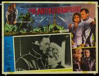 c549 PLANET OF THE VAMPIRES Mexican movie lobby card '65 Mario Bava