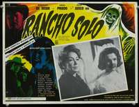 c553 RANCHO SOLO Mexican movie lobby card '67 western horror!