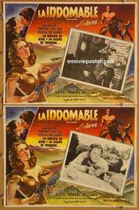 c328 ROSE OF CIMARRON 2 Mexican movie lobby cards '52 Buetel, Powers