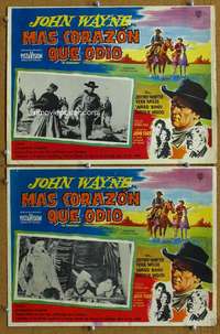 c330 SEARCHERS 2 Mexican movie lobby cards '56 John Wayne, John Ford