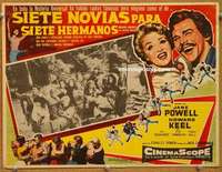 c592 SEVEN BRIDES FOR SEVEN BROTHERS Mexican movie lobby card '54
