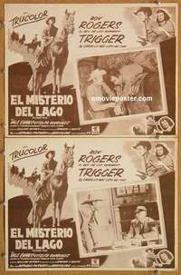 c333 SUSANNA PASS 2 Mexican movie lobby cards '49 Roy Rogers, Evans