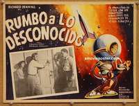 c602 TARGET EARTH Mexican movie lobby card '54 paralyzed by fear!