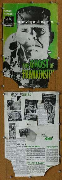 c082 GHOST OF FRANKENSTEIN movie pressbook R48 Lon Chaney Jr.
