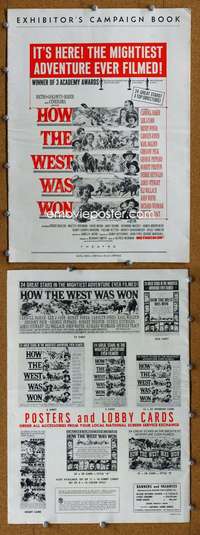 c105 HOW THE WEST WAS WON movie pressbook '64 John Ford epic!