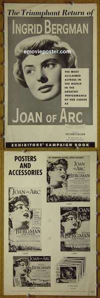c120 JOAN OF ARC movie pressbook R57 Ingrid Bergman, Jose Ferrer