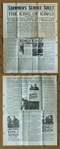 c124 KING OF KINGS movie pressbook '27 Cecil B. DeMille epic!