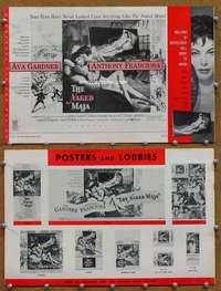 c166 NAKED MAJA movie pressbook '59 Ava Gardner, Tony Franciosa