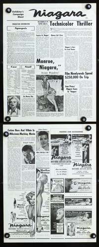c169 NIAGARA movie pressbook R60s Marilyn Monroe, Joe Cotten