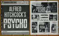c190 PSYCHO movie pressbook '60 Leigh, Perkins, Hitchcock