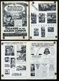 c247 TREASURE OF THE GOLDEN CONDOR movie pressbook '53 Wilde