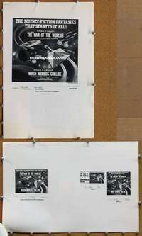 c256 WHEN WORLDS COLLIDE/WAR OF THE WORLDS movie pressbook supplement '77