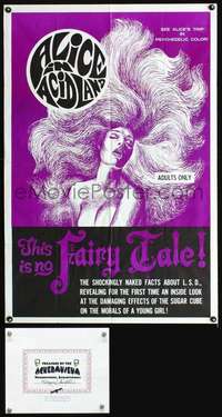 d002 ALICE IN ACIDLAND one-sheet movie poster '68 most classic drug movie!