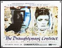 d072 DRAUGHTSMAN'S CONTRACT linen advance British quad movie poster R94