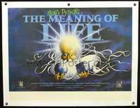 d082 MONTY PYTHON'S THE MEANING OF LIFE linen British quad movie poster '83