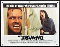 d084 SHINING linen British quad movie poster '80 Stephen King, Kubrick