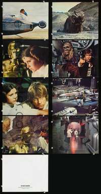 d029 STAR WARS 8 color 8x10 movie stills '77 George Lucas classic!