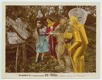 d012 WIZARD OF OZ color glos movie 8x10 still '39 cast on road!