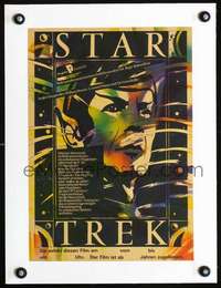 d135 STAR TREK linen East German 11x16 movie poster '79 art of Spock!