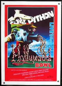 d062 MONTY PYTHON LIVE AT THE HOLLYWOOD BOWL linen English one-sheet movie poster '82