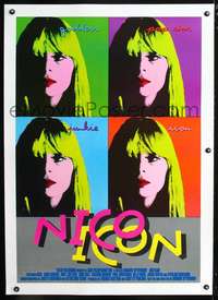 d063 NICO ICON linen English one-sheet movie poster '96 rock & roll doc!