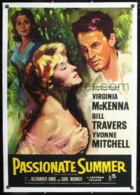 d064 PASSIONATE SUMMER linen English one-sheet movie poster '58 McKenna
