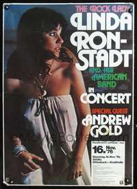 d007 LINDA RONSTADT German concert poster '76 sexy!