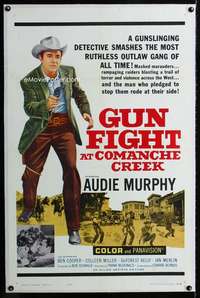 d449 GUN FIGHT AT COMANCHE CREEK linen one-sheet movie poster '63 Murphy