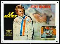 d176 LE MANS linen Italian lrg photobusta movie poster '71 McQueen, racing!