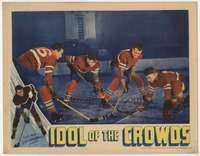 d031 IDOL OF THE CROWDS lobby card movie poster '37 John Wayne plays hockey!