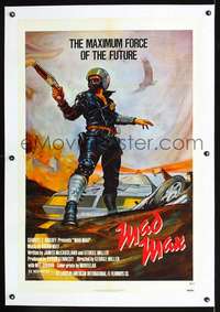 d508 MAD MAX linen one-sheet movie poster '80 Mel Gibson, George Miller
