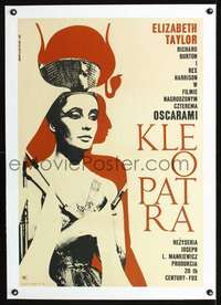 d263 CLEOPATRA linen Polish 23x33 movie poster '68 Liz by Lipinski!