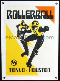 d055 ROLLERBALL linen special 20x29 movie poster '75 different art!