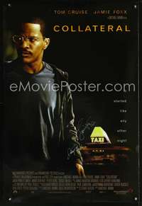 e010 COLLATERAL autographed one-sheet movie poster '04 signed by Jamie Foxx and Jada Pinkett Smith
