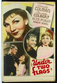 f030 UNDER TWO FLAGS Forty by Sixty movie poster '36 Claudette Colbert,Colman