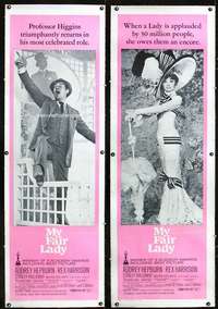 f089 MY FAIR LADY 2 linen door panels movie poster R71 Audrey Hepburn