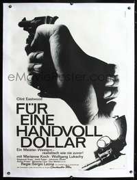 f059 FISTFUL OF DOLLARS linen German 33x47 movie poster '64 different!